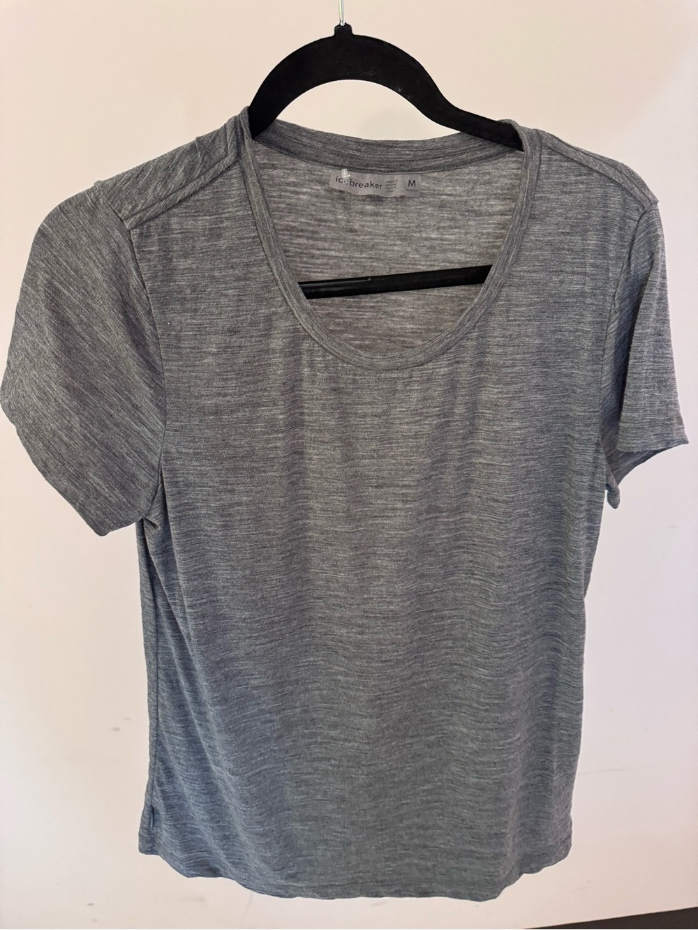 Icebreaker Gray Heather Short Sleeve Scoop Neck Tee